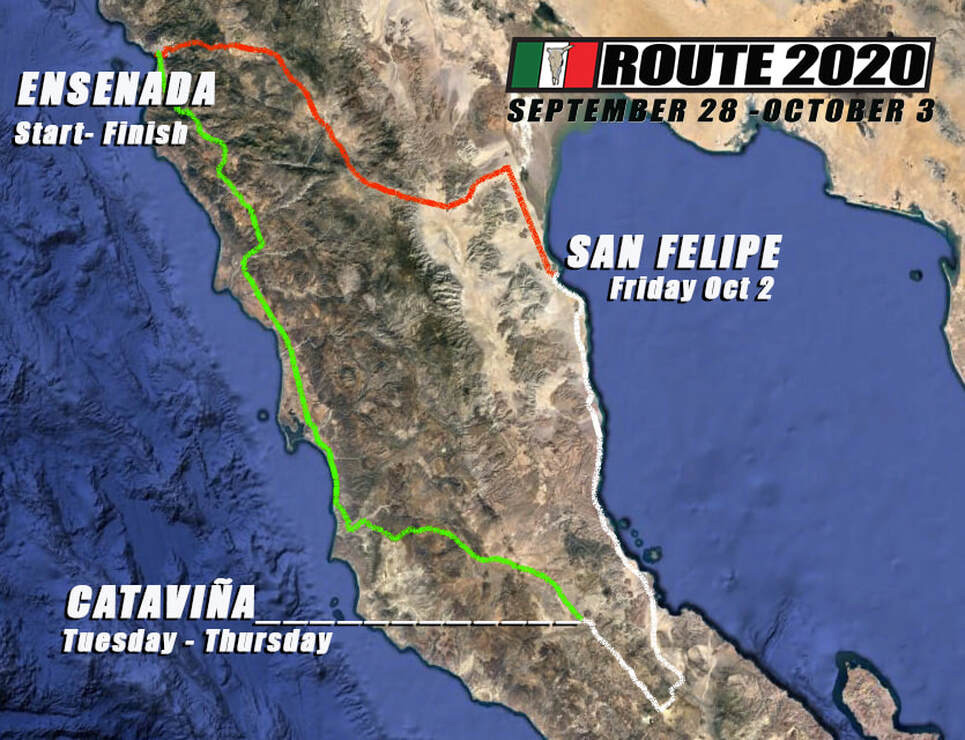 2020 Baja Rally Route Info Graphic 