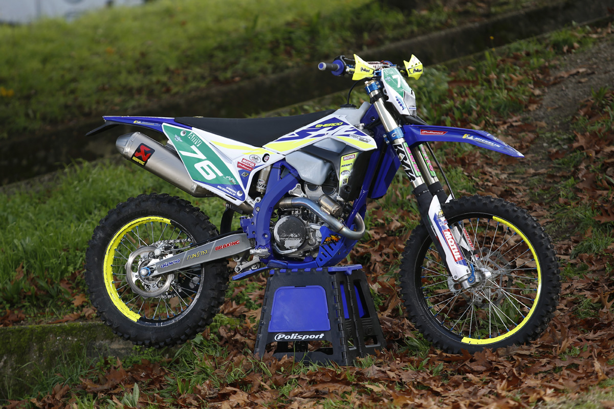 Blue Motocross Supermoto Wheel Rim Stickers Decals Enduro Sherco SE Model 