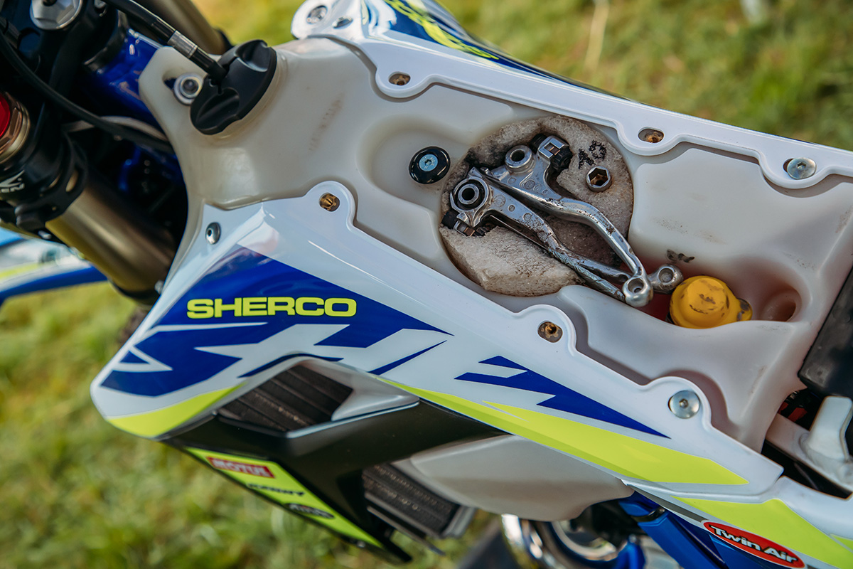 Spotted: Factory Sherco creative tool storage