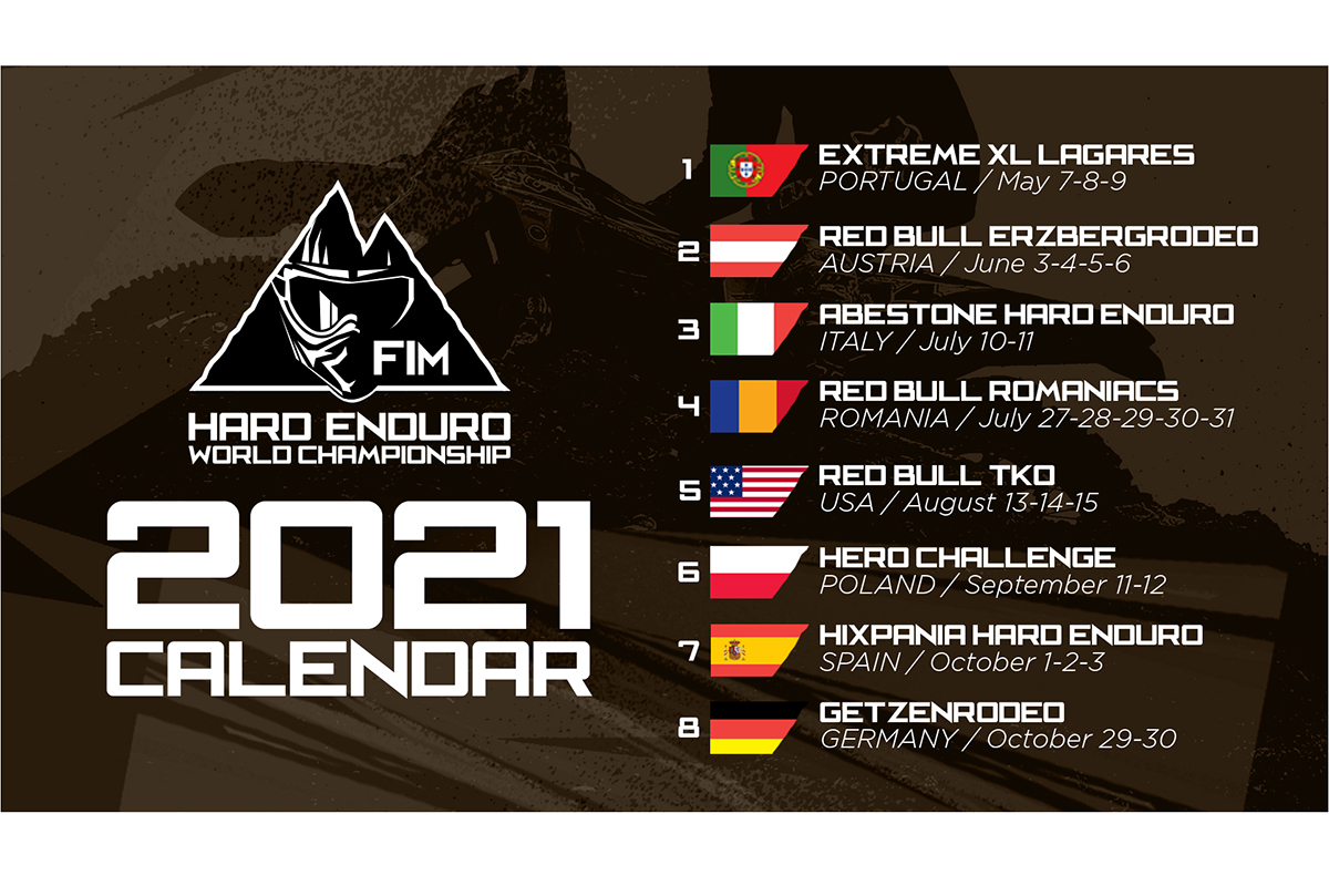 Dos nuevas rondas completan el calendario del Mundial de Hard Enduro FIM 2021