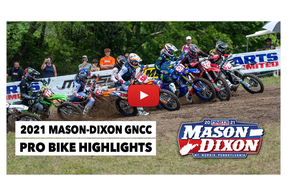 GNCC: Video con lo más destacado de la ‘Mason-Dixon’ 2021 en categoría Pro