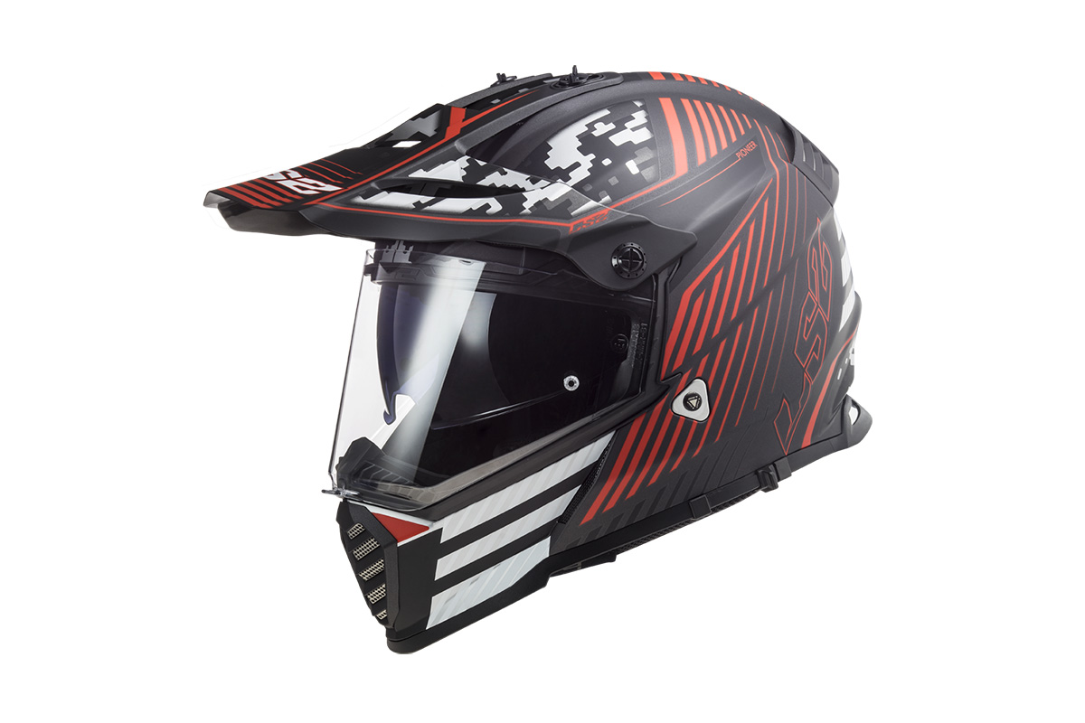 LS2 MX436 Pioneer Evo Master Dual Sport Motorcycle Helmet & Visor Kit Racing