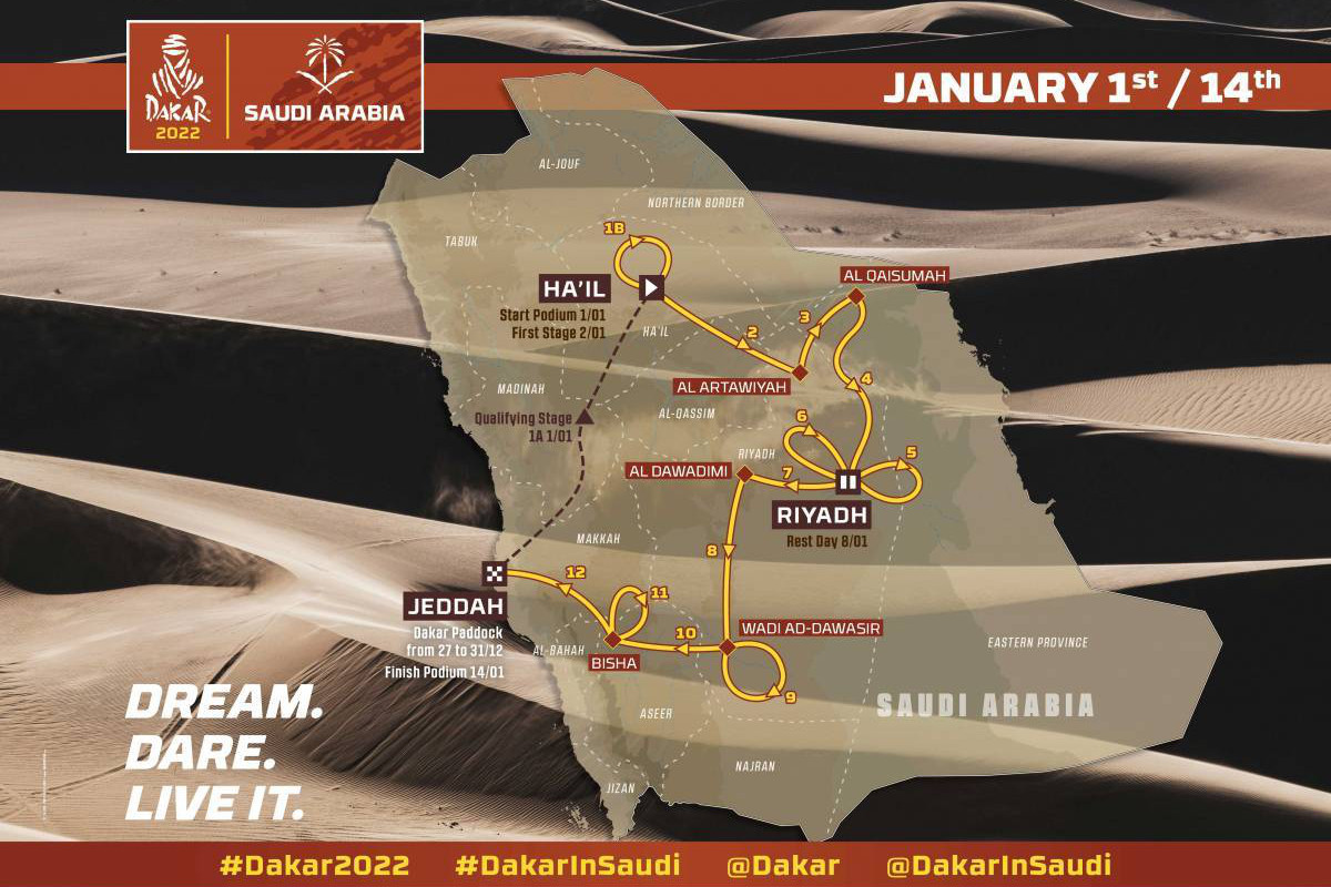 El Rally Dakar presenta el recorrido para 2022