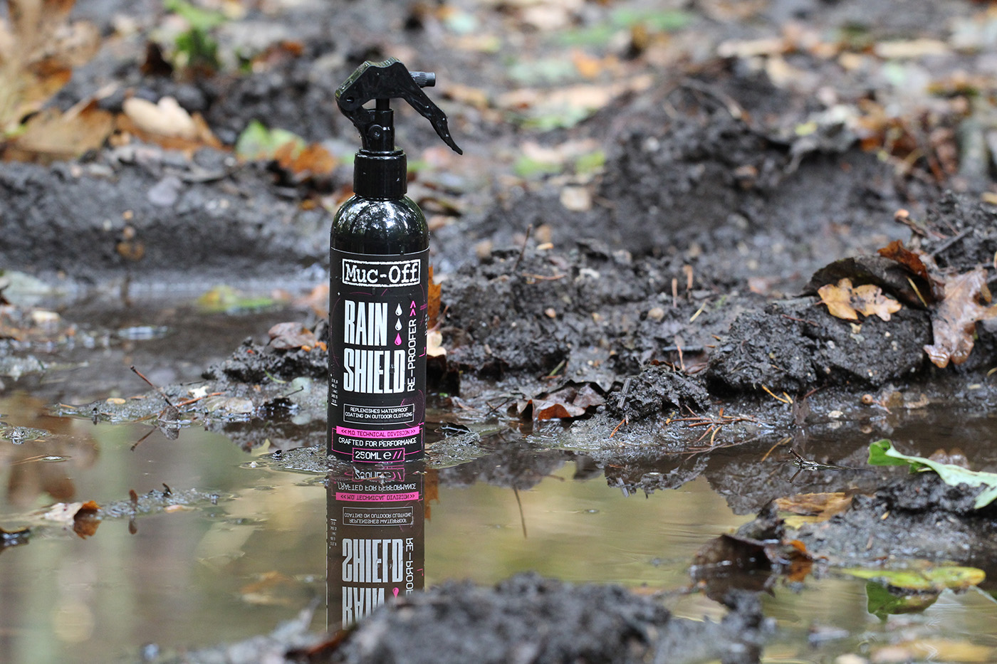 Quick look: Muc-Off Rain Shield water-proof spray for riding kit