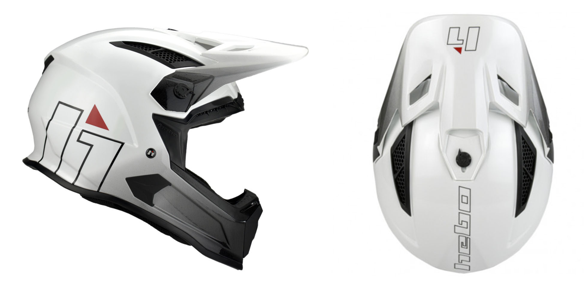 Casco hebo enduro stage III blanco