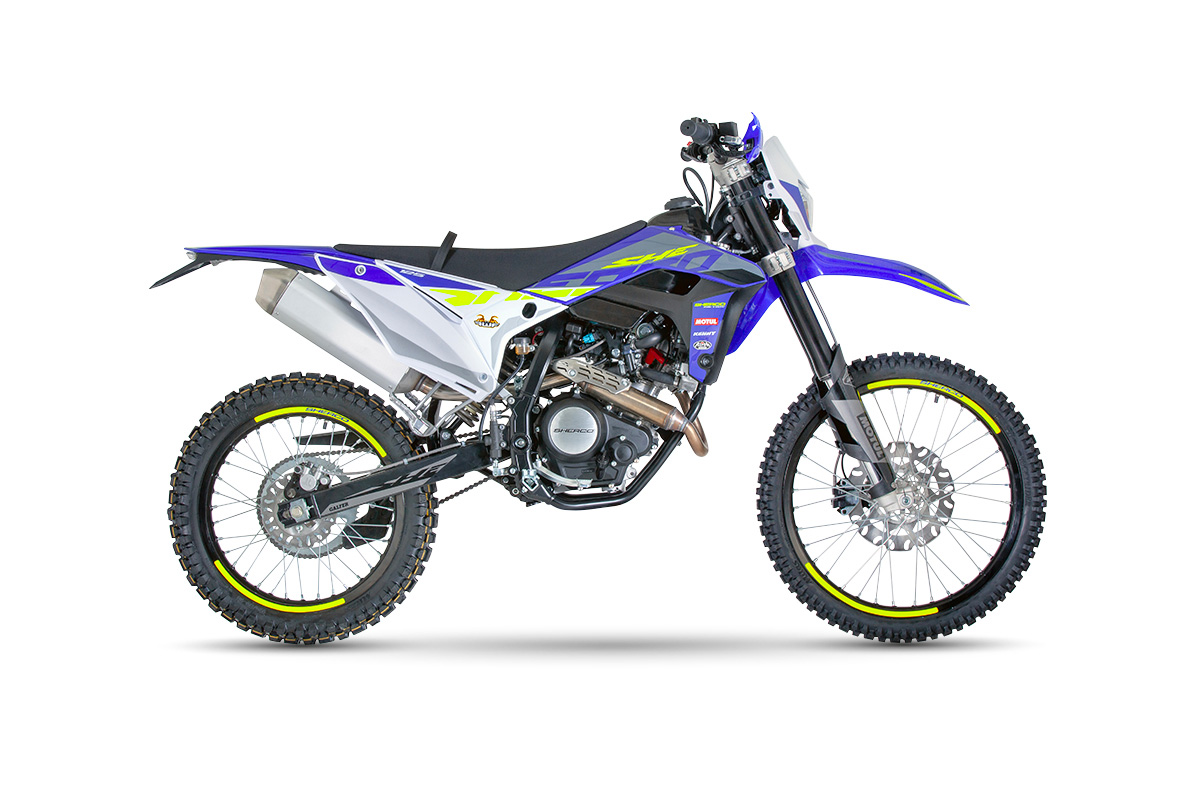 First look Sherco 125 four strokes off road styling on new dual