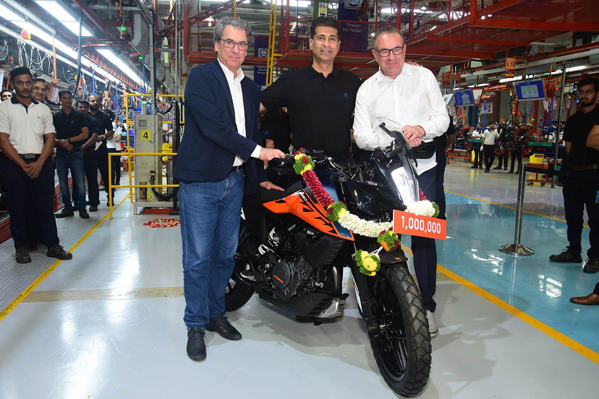 1 Million motorcycle milestone for KTM in India