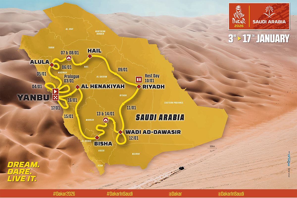 Dakar Rally 2026: First route details revealed – full bike entry list