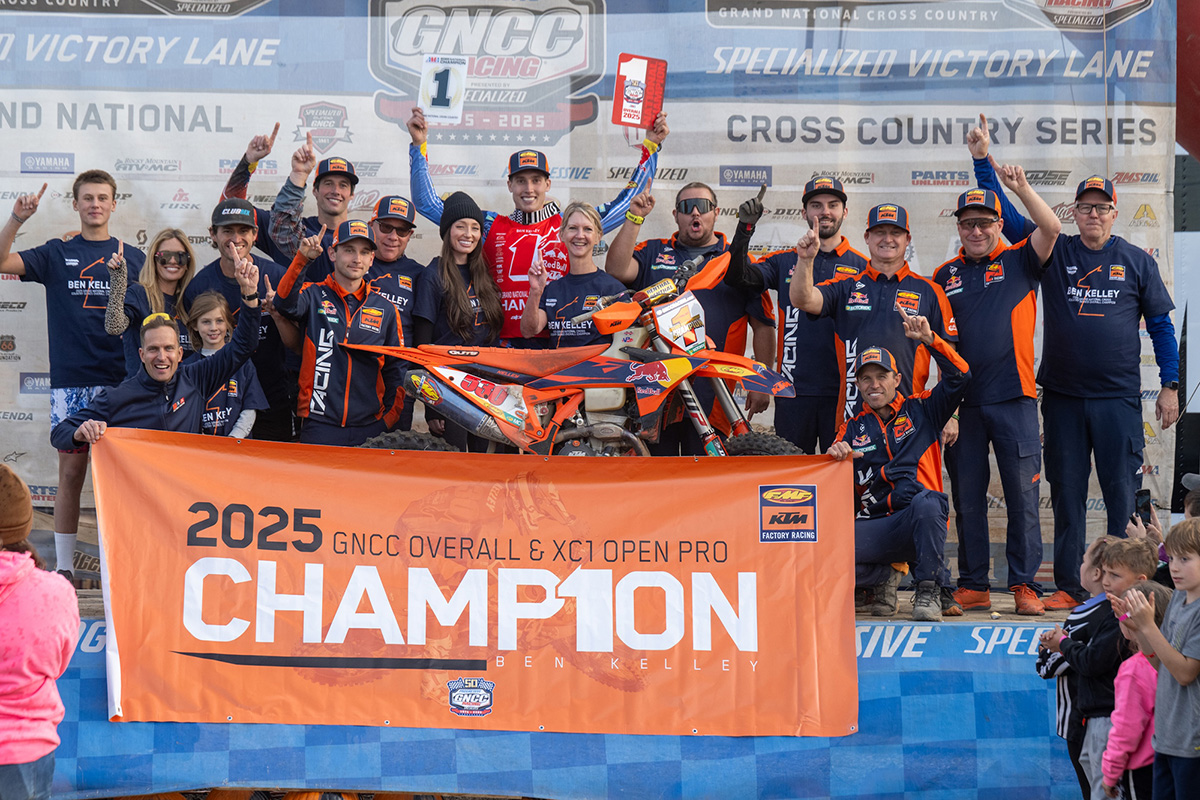 Ironman GNCC: Dramatic season finale sees Kelley and Steede crowned king and queen for 2025