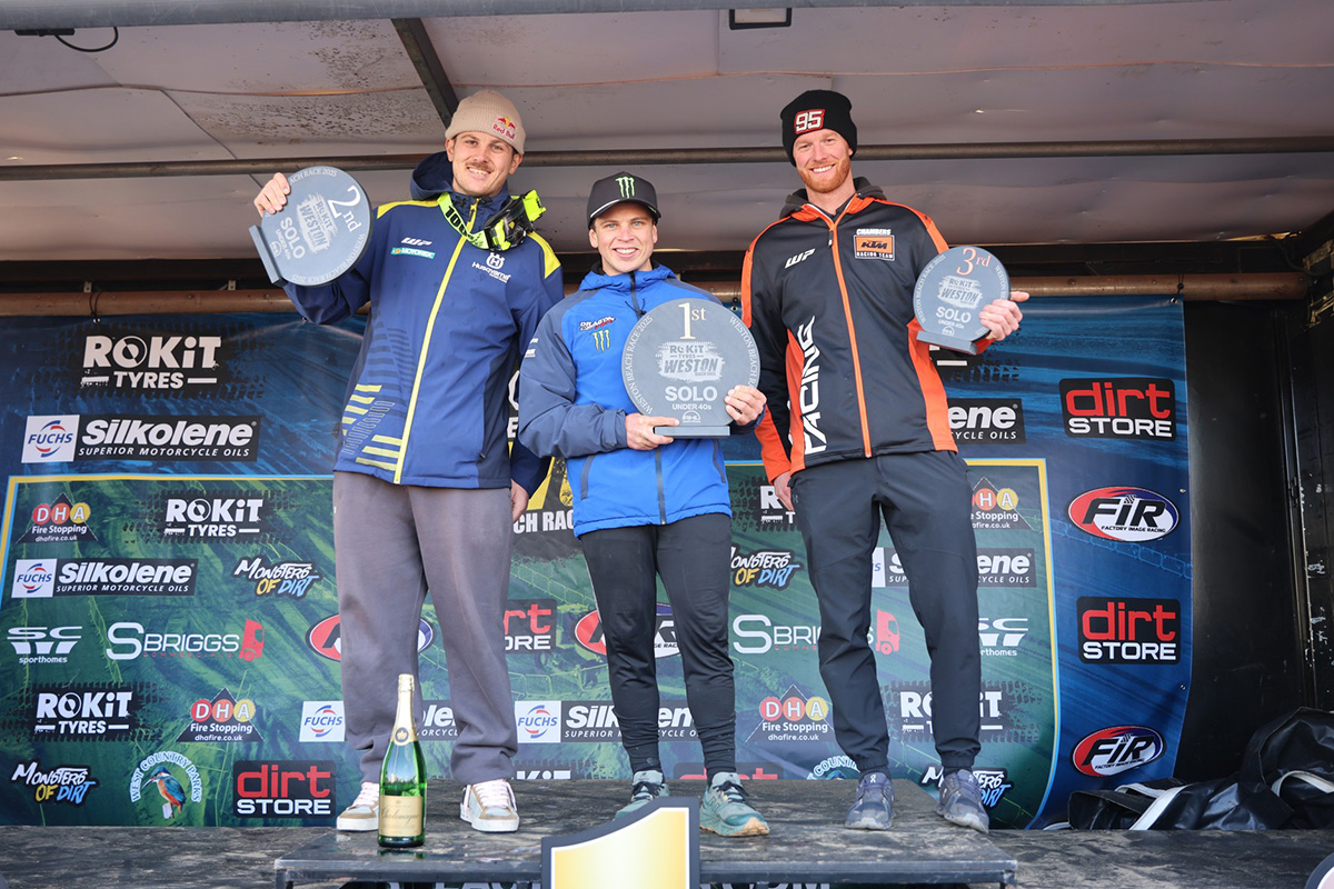 Weston Beach Race podium for Billy Bolt – O40 win for David Knight on a Ducati
