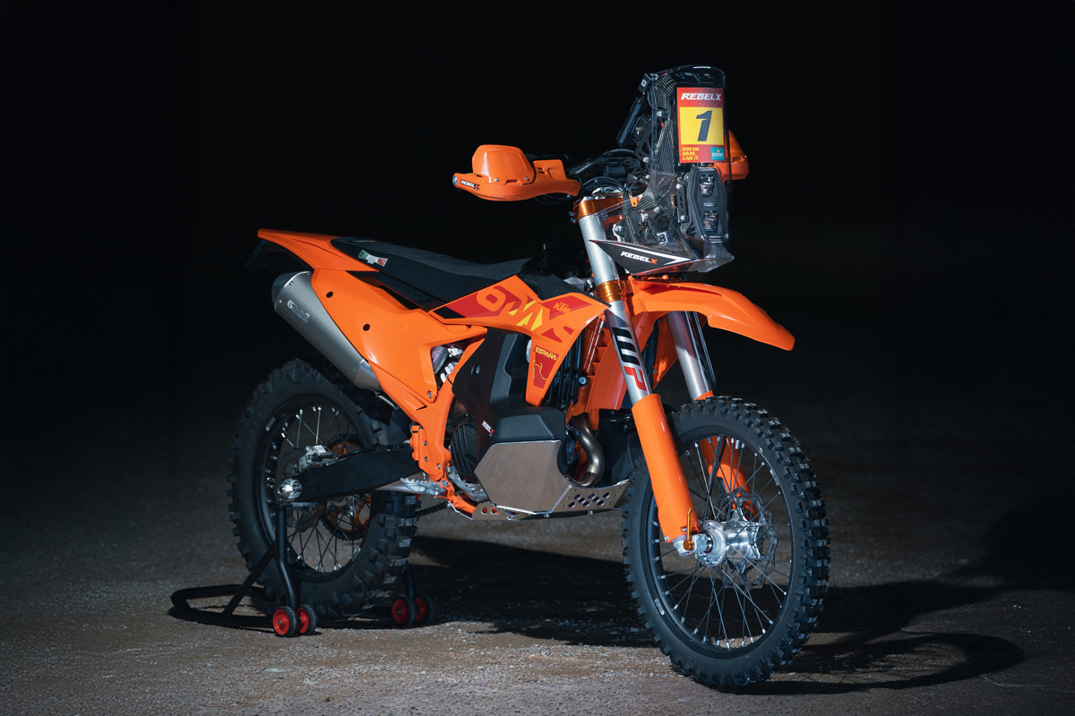 Vistazo más de cerca al kit de preparación para rally Rebel X en las KTM 450/500 EXC-F